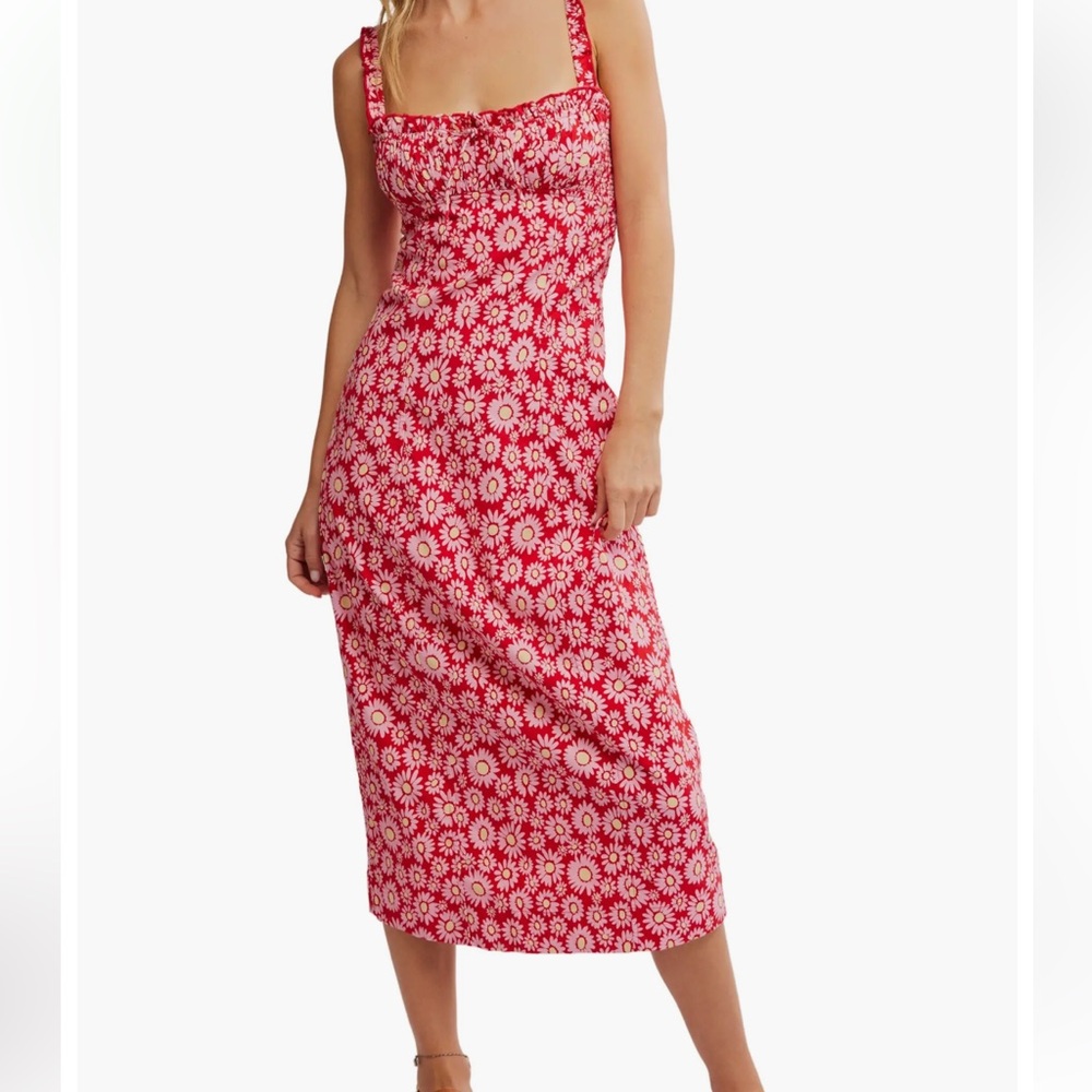 Free People Lucinda Printed Midi Dress-M